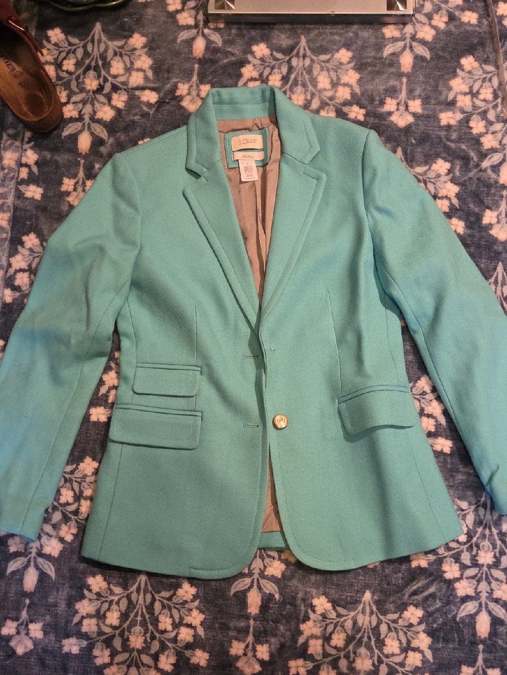 J. CREW TURQUOISE WOOL JACKET 8